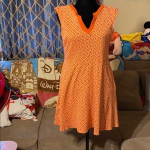 Orange design dress